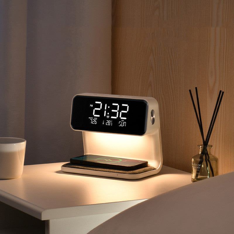3-in-1 Bedside Lamp with Wireless Charging – LCD Alarm Clock & Touch D ...
