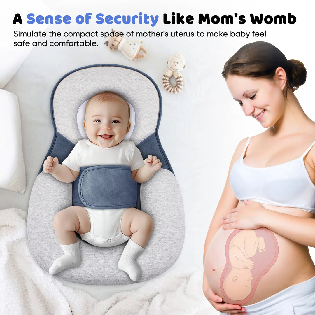Elevated Anti-Reflux Baby Lounger for Newborns and Infants