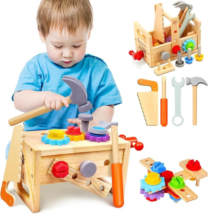 Children's Wooden Toolbox – Creative Play for Developing Motor Skills from 6 Months