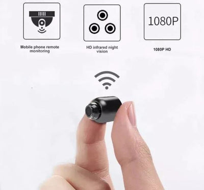 Compact WiFi Camera with Night Vision, 1080P Video, and Clear Audio