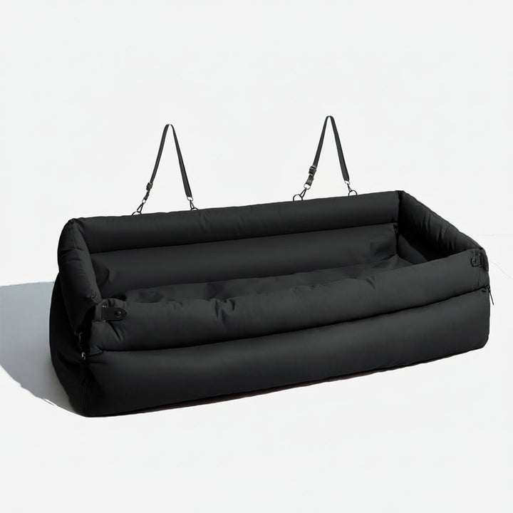 Large Dog Car Seat Bed in Faux Leather with Elegant Finish and Non-Slip Support