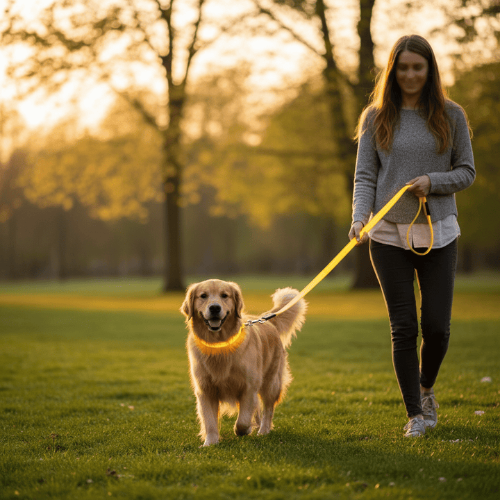 LED Dog Leash with USB Charging & Reflective Design