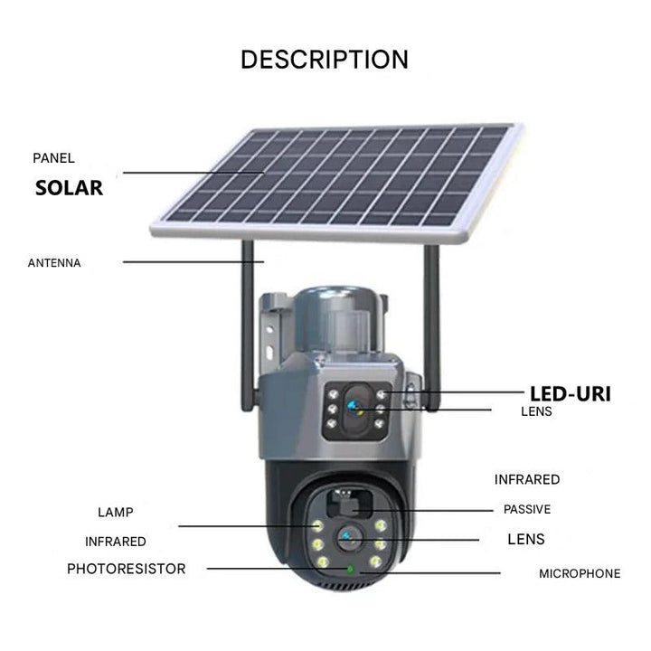 Wireless 4K Security Camera with Solar Panel – Dual Protection 4K