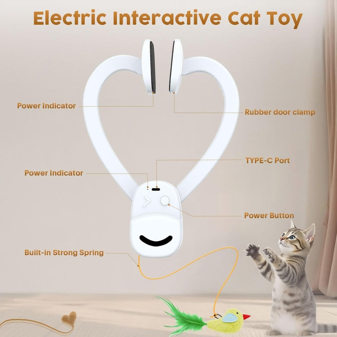 Motion-Activated Bird Toy for Indoor Cats