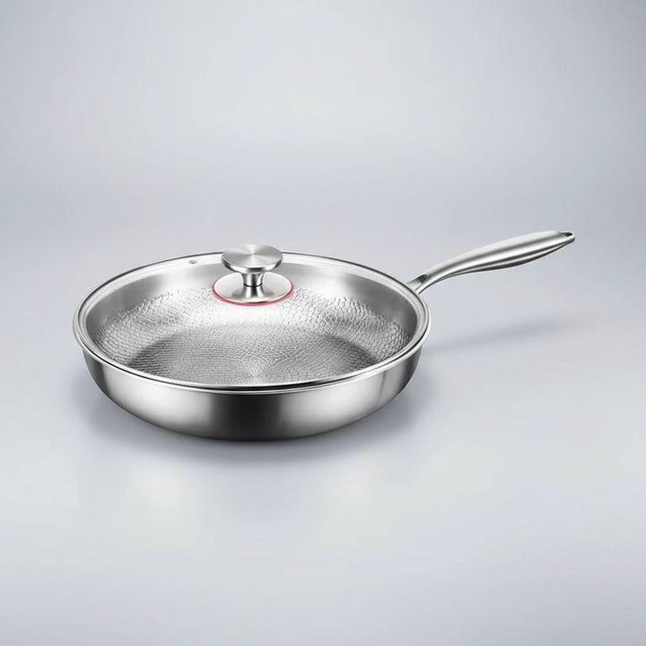 Titanium Hammered Non-Stick Frying Pan for Induction Cooktops and Modern Kitchens