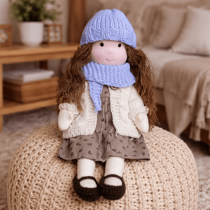Handmade Waldorf Doll Crafted from Cotton for Creative Play