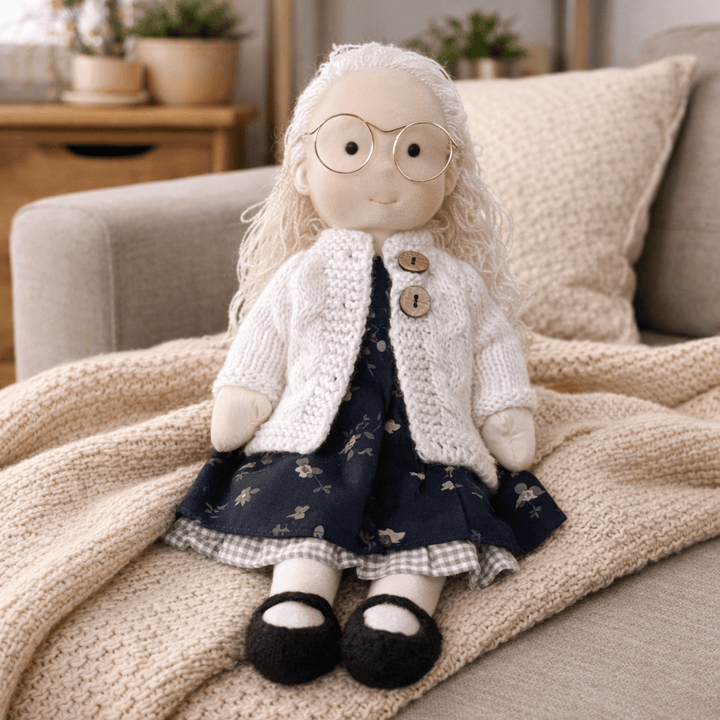 Handmade Waldorf Doll Crafted from Cotton for Creative Play