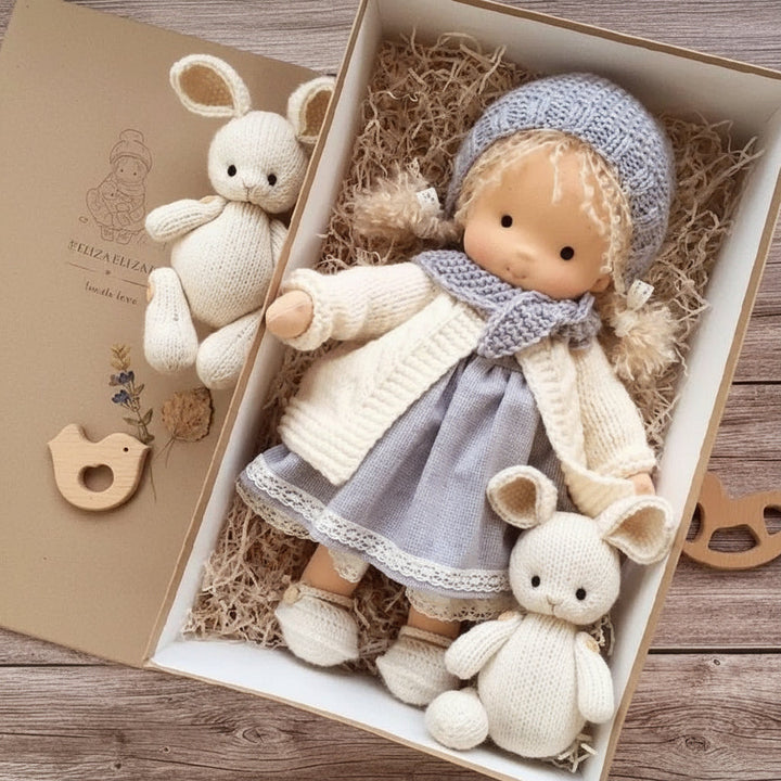 Handmade Cotton Waldorf Doll for Creative Play
