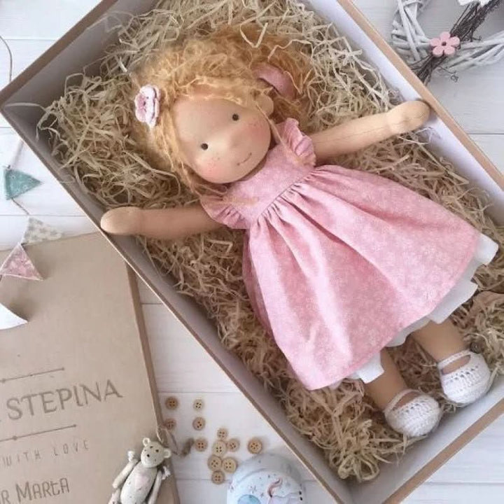 Handmade Cotton Waldorf Doll for Creative Play