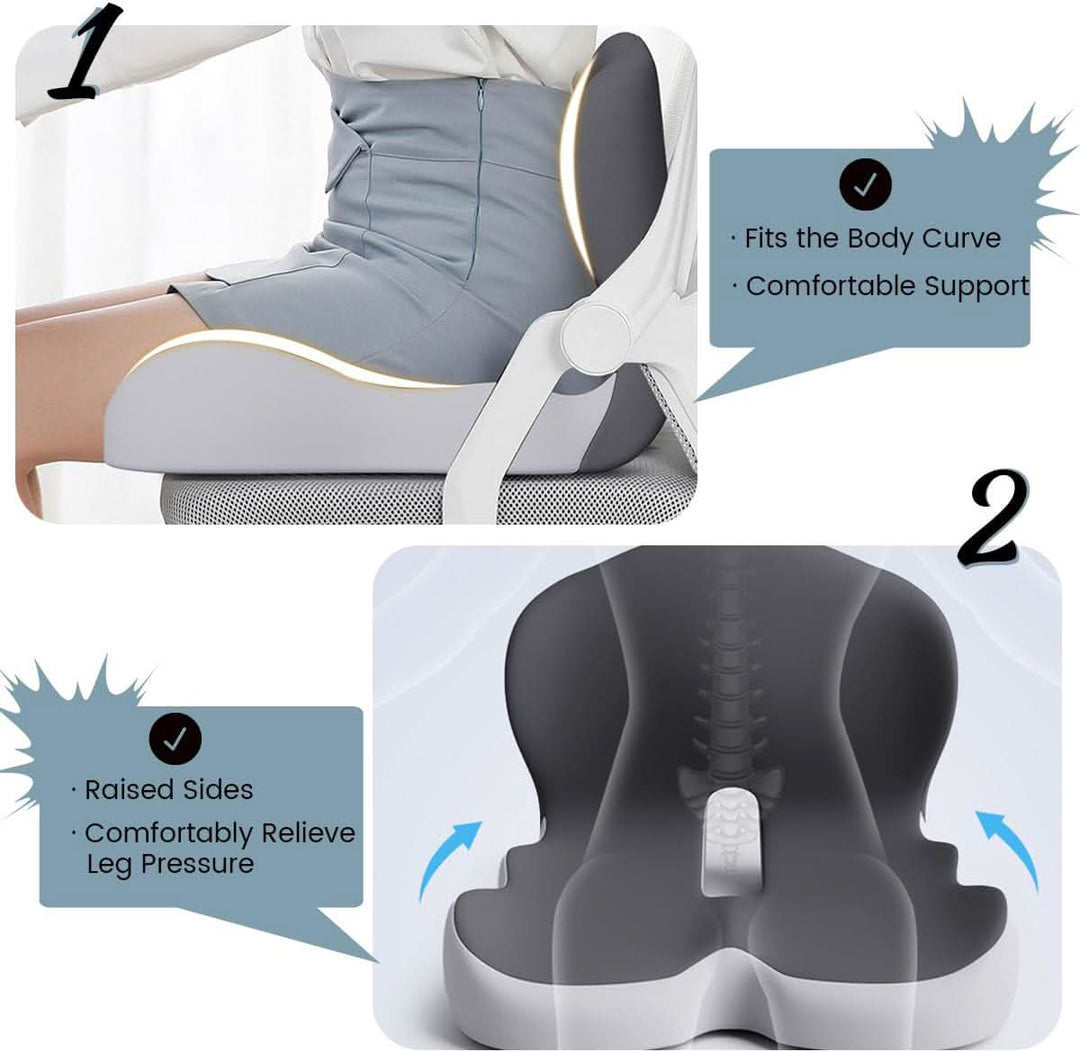 Ergonomic Lumbar Support Cushion for Office Chairs and Cars