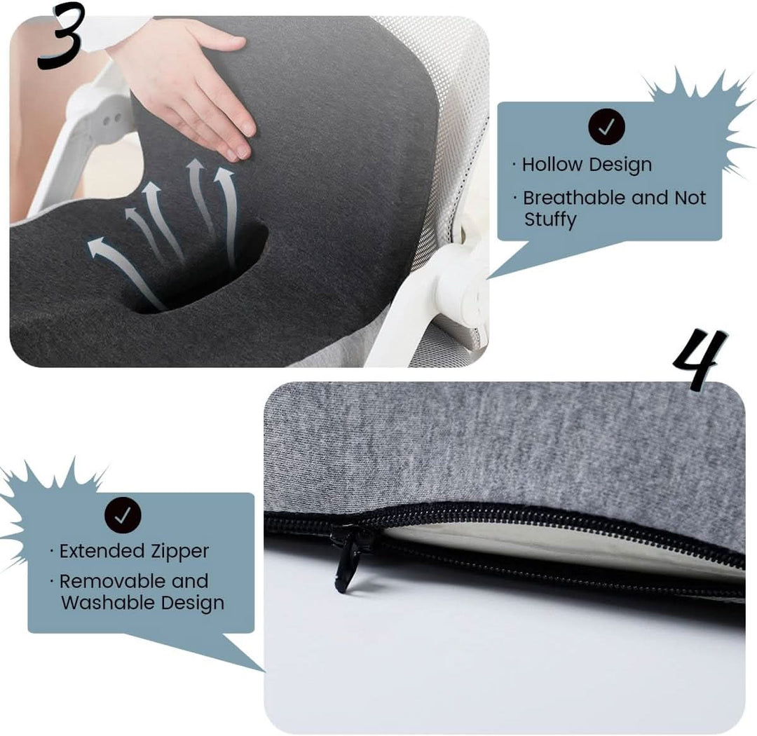 Ergonomic Lumbar Support Cushion for Office Chairs and Cars