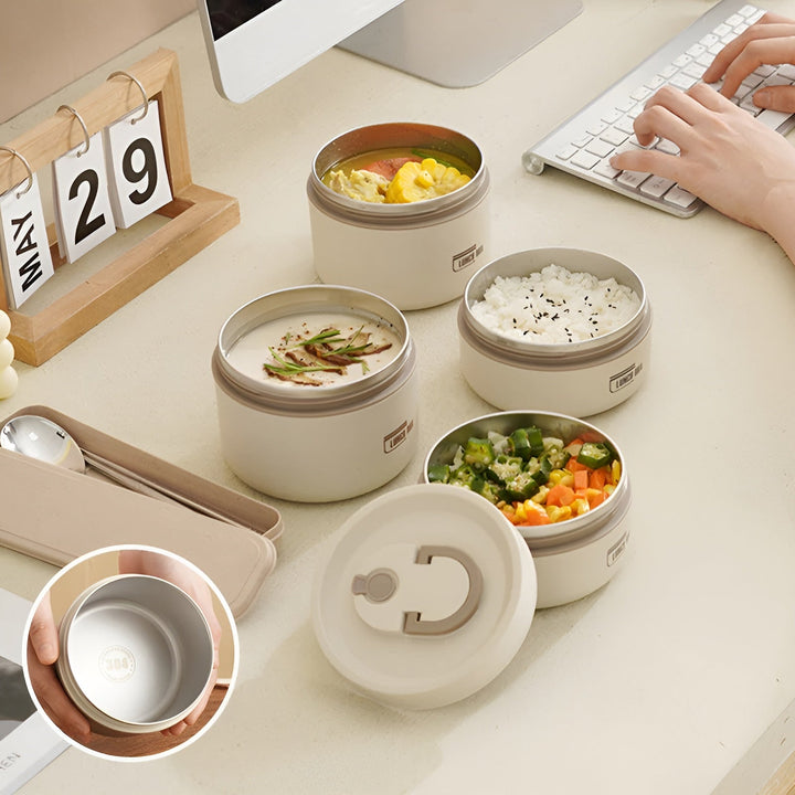 Insulated Lunch Box with Multi-Layer Compartments & Leak-Proof Design | Comes with Carry Bag