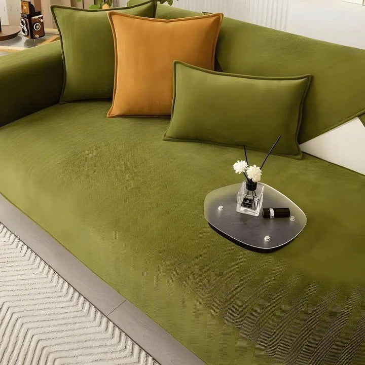 L-Shape Sofa Cover – Non-Slip Soft Couch Protector for Comfort and Style