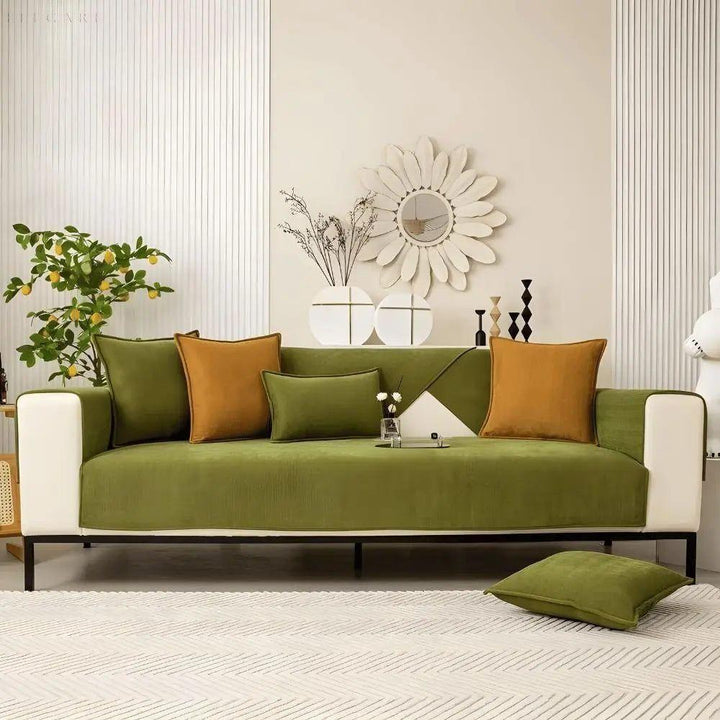 L-Shape Sofa Cover – Non-Slip Soft Couch Protector for Comfort and Style