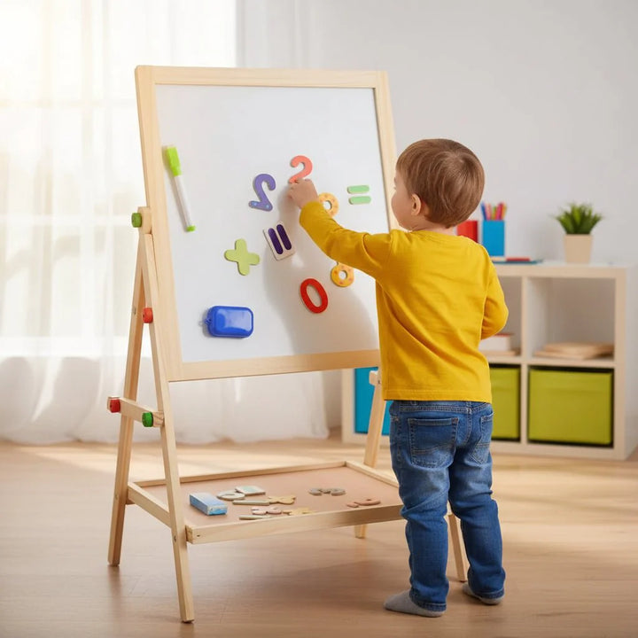 Adjustable Whiteboard & Chalkboard for Creative Learning