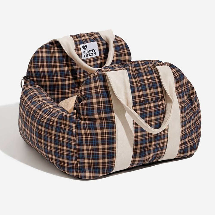 Dog Seat Bed with Safety Belt & Non-Slip Bottom for Comfortable Rides