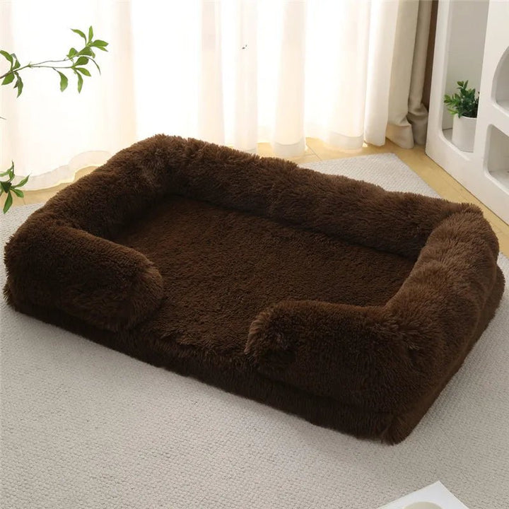 Memory Foam Dog Bed with Plush Side Supports