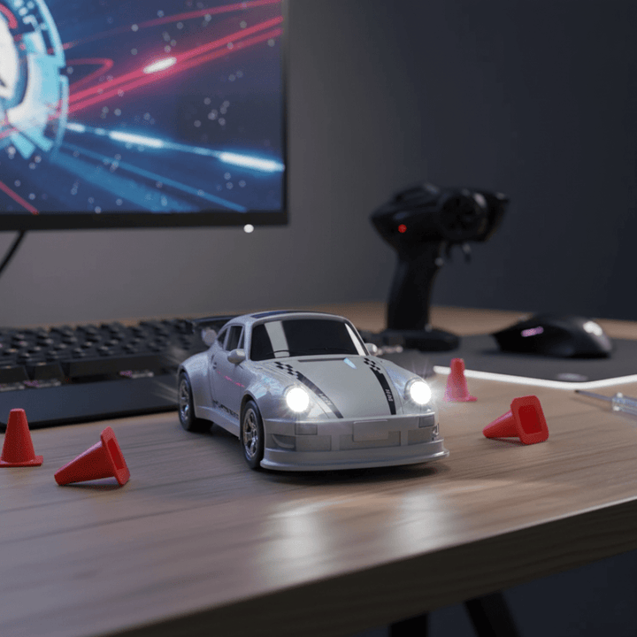Compact 1:64 Remote-Controlled Drift Car for Smooth Gliding