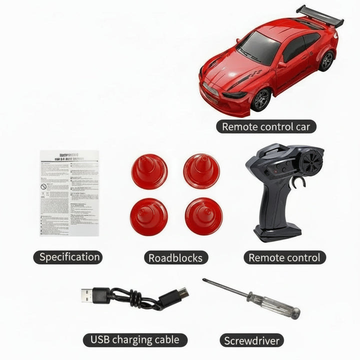 Compact 1:64 Remote-Controlled Drift Car for Smooth Gliding