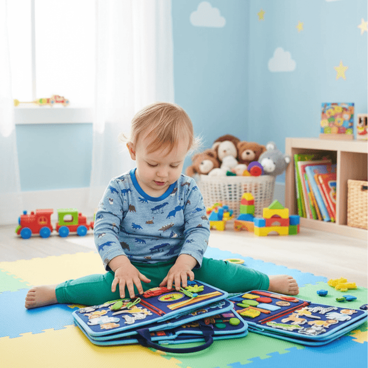 Montessori Activity Board for Motor Skills and Playful Learning