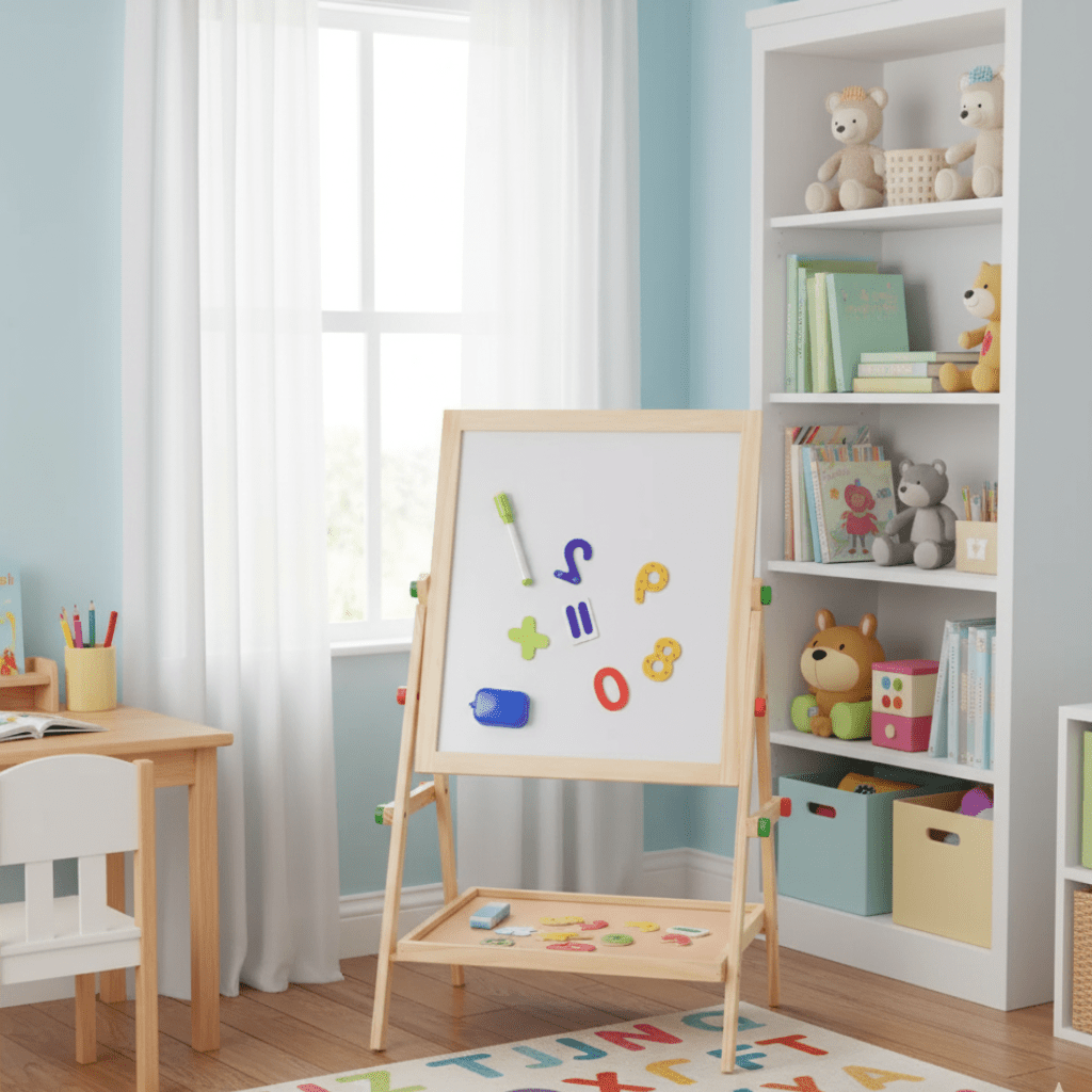 Adjustable Whiteboard & Chalkboard for Creative Learning