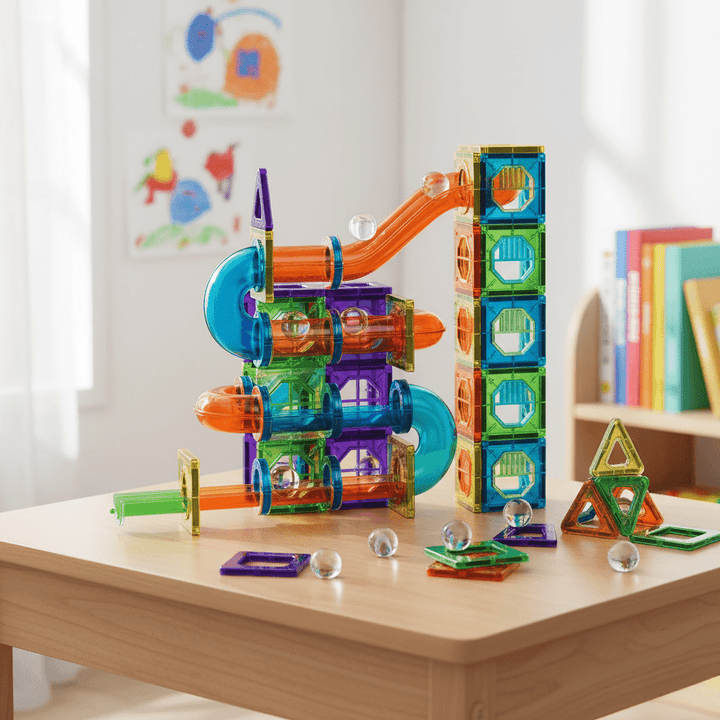 Magnetic Building Blocks for Creative 3D Construction and Learning Fun for Ages 2 and Up