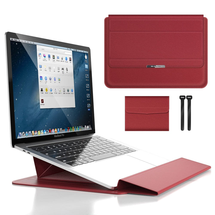 Adjustable Laptop Stand & Sleeve – Enhanced Ergonomic Comfort for Work