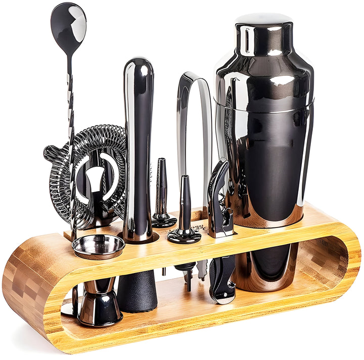 10-Piece Premium Stainless Steel Cocktail Shaker Set – Perfect for Mixed Drinks and Parties