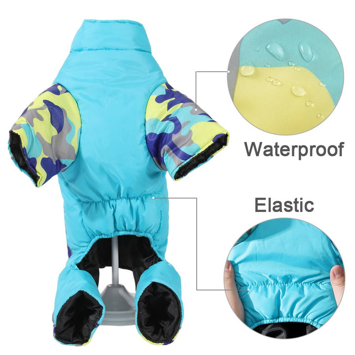 Warm & Waterproof Winter Jacket for Dogs with Reflective Stripes