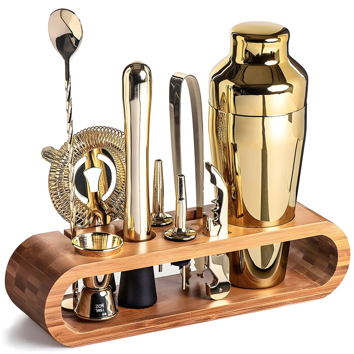 10-Piece Premium Stainless Steel Cocktail Shaker Set – Perfect for Mixed Drinks and Parties