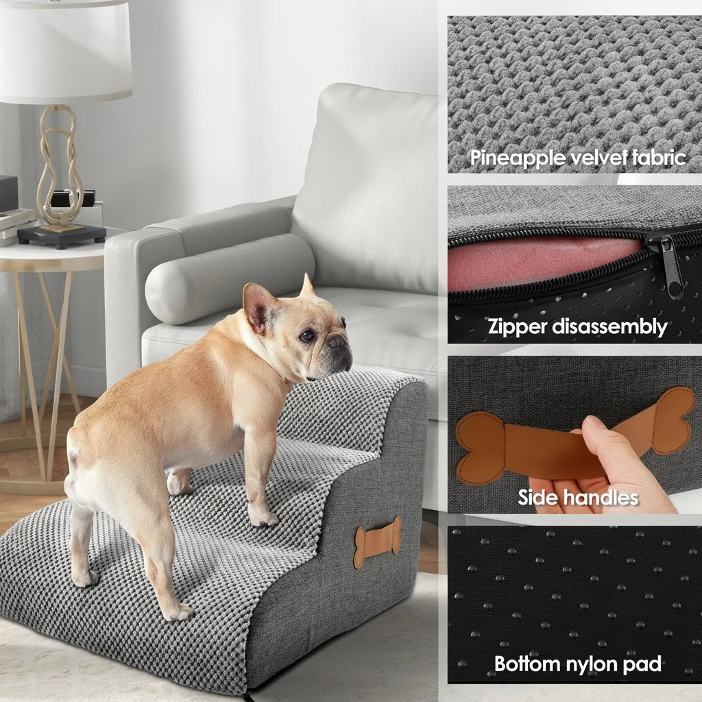 Hapi Dog Soft Dog Steps for Bed with Joint-Friendly Incline – Hapi Warehouse
