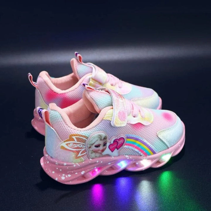 Light-Up Princess Sneakers for Kids with LED Design
