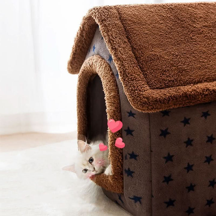Cozy Pet House for Small Dogs and Cats – Fluffy and Comfortable Design