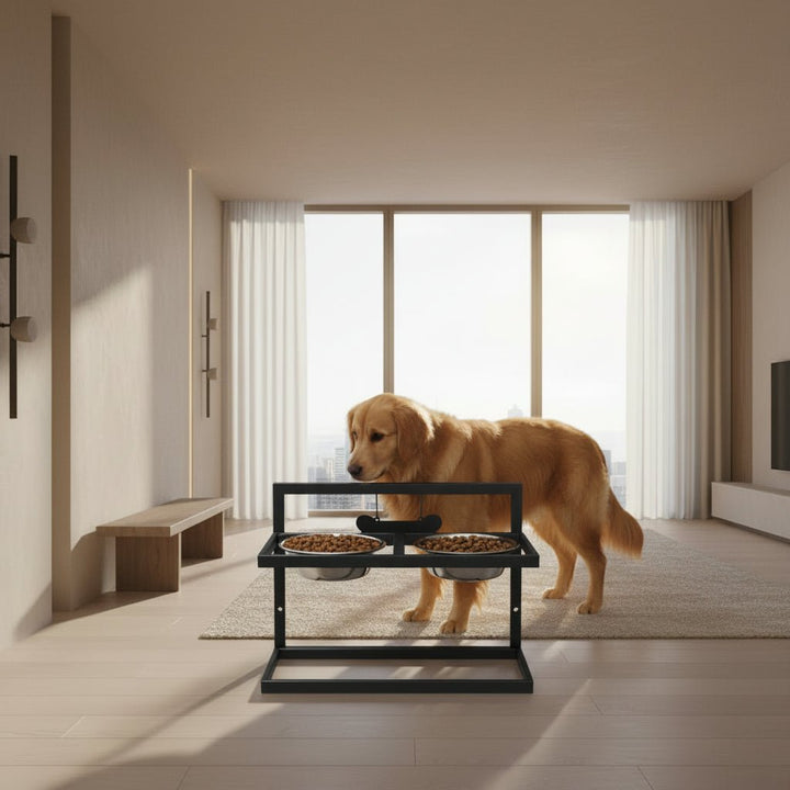 Ergonomic Feeding Station for Promoting Healthy Posture in Large Dogs