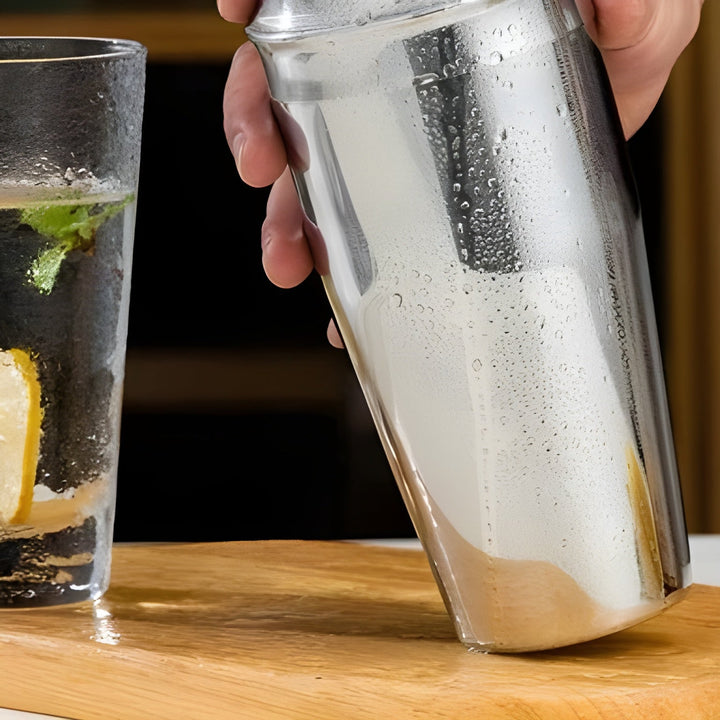 10-Piece Premium Stainless Steel Cocktail Shaker Set – Perfect for Mixed Drinks and Parties