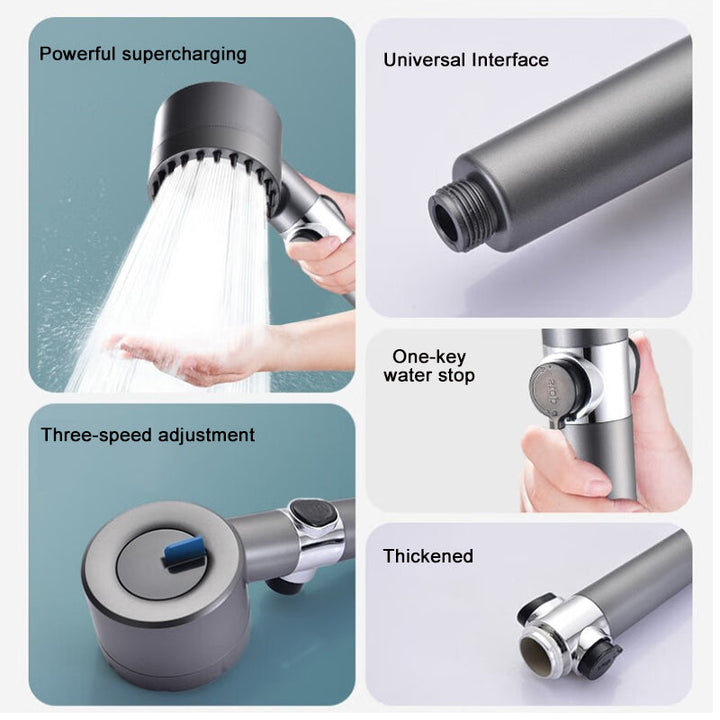 High-Performance Showerhead with 200% Increased Water Pressure