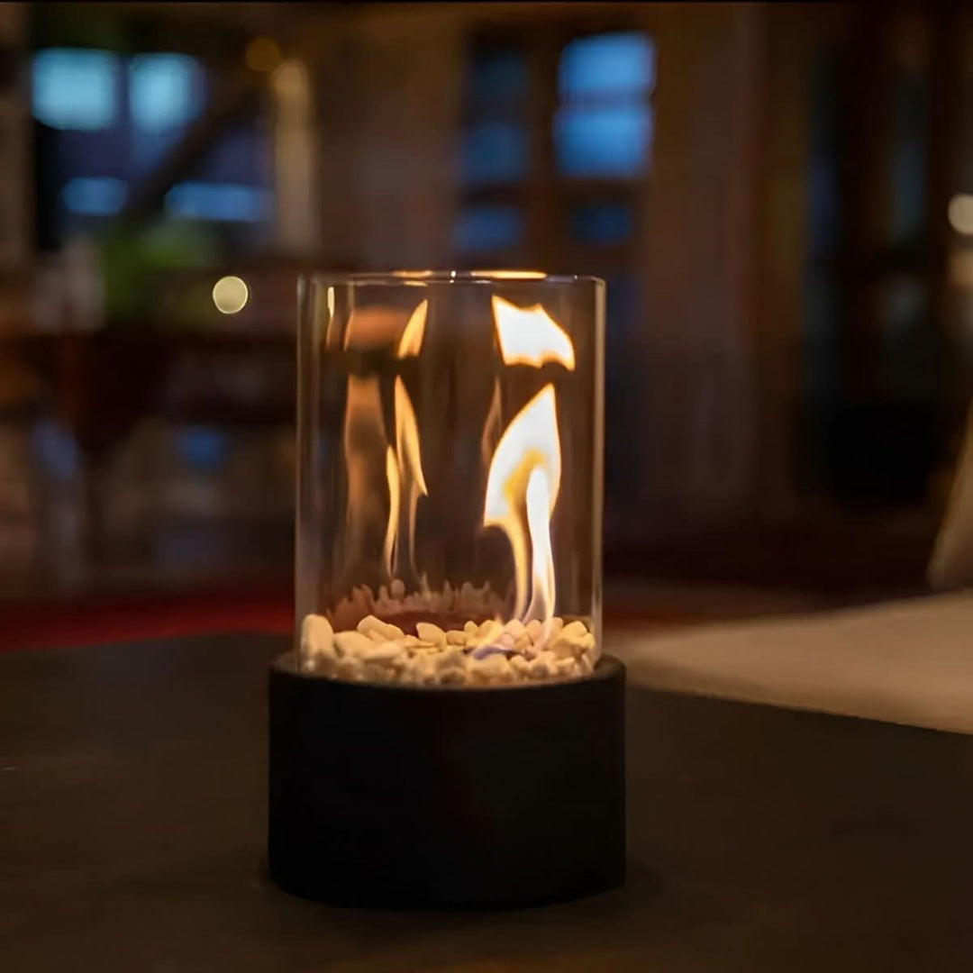 Smoke-Free Tabletop Fireplace for Elegant Indoor and Outdoor Use