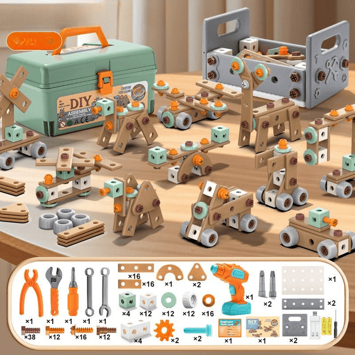100-Piece Tool Set for Creative Kids Aged 3 and Up