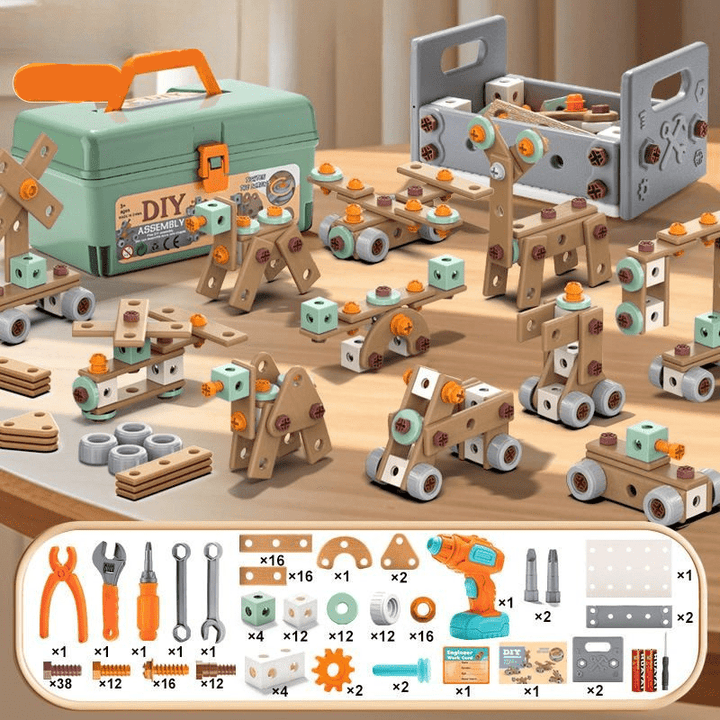 100-Piece Tool Set for Creative Kids Aged 3 and Up