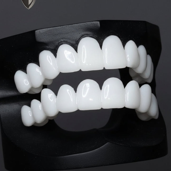 Dental Prosthesis with White Dental Lenses