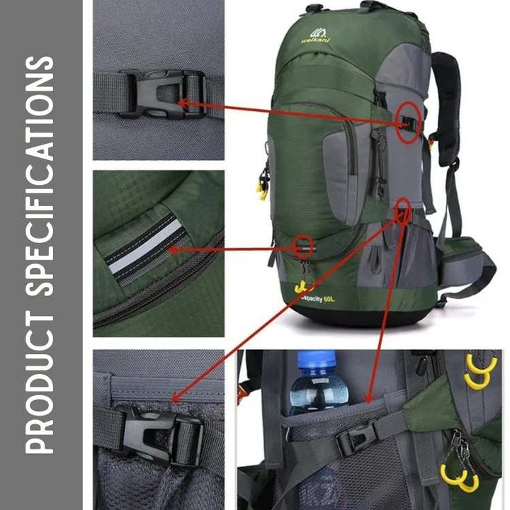 60L Waterproof Adventure Backpack