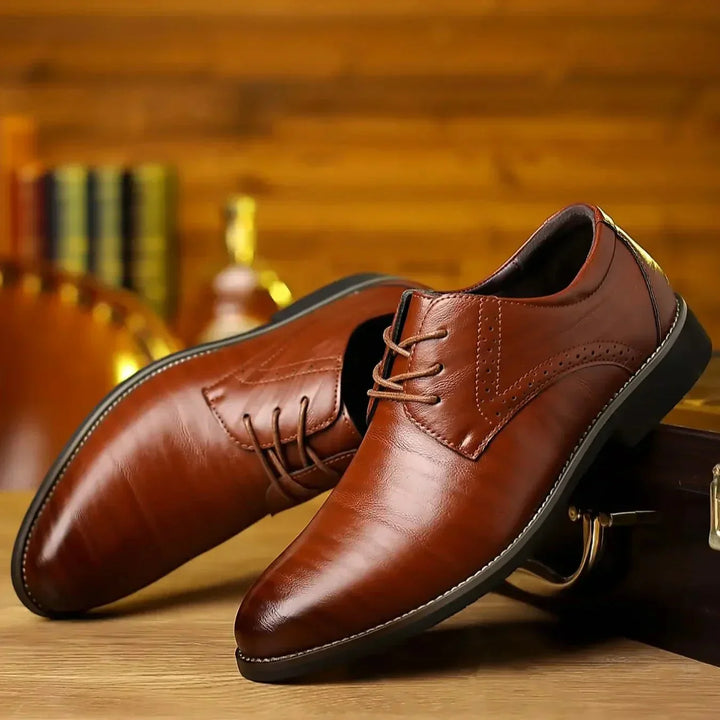 Men's Leather Oxford Shoes | Classic Lace-Up