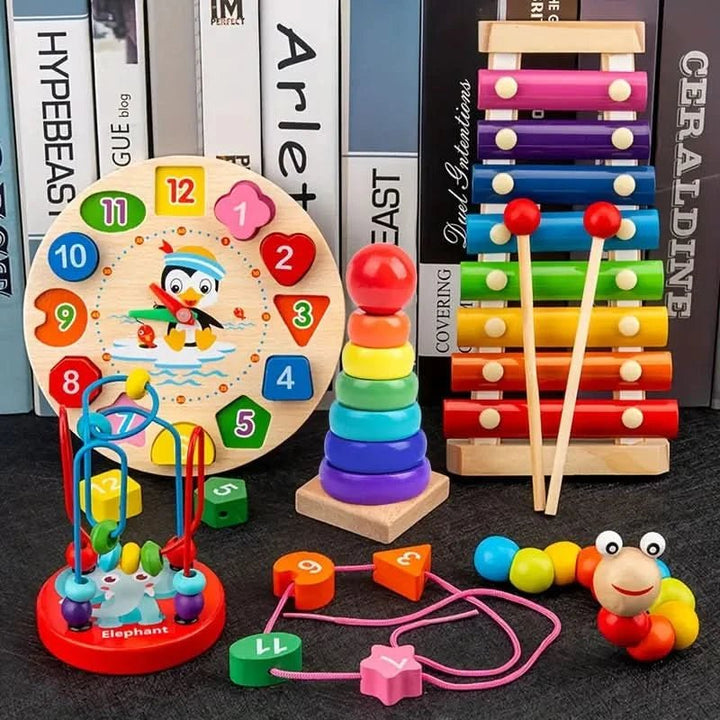 5-in-1 Montessori Learning Set – Creative Development for Babies from 6 Months