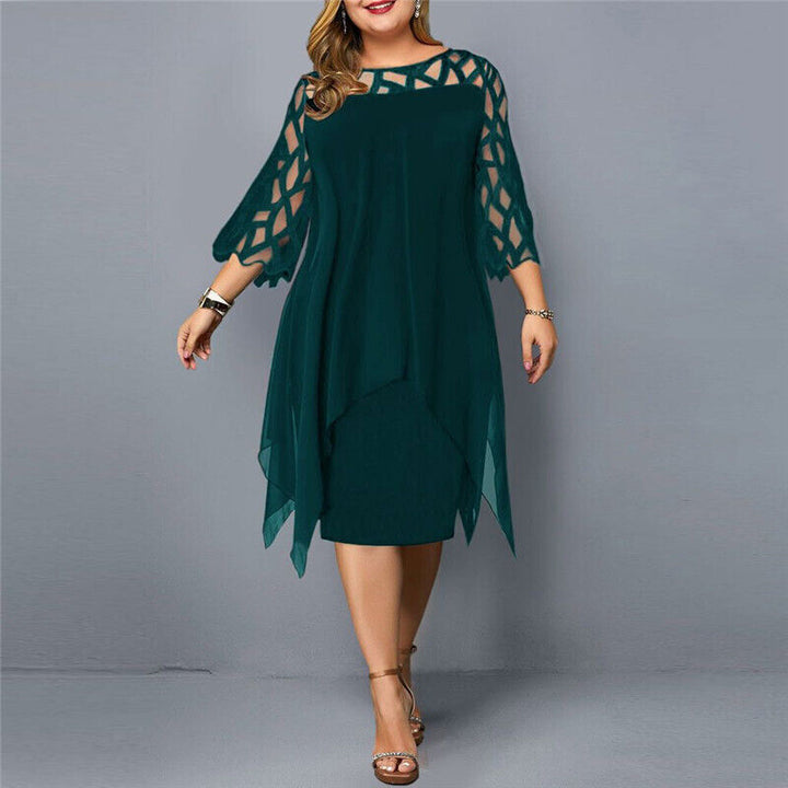 Plus-Size Midi Dress for Fall