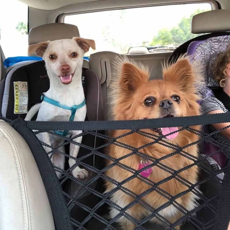 Car Safety Net for Dogs with Convenient Storage Solution