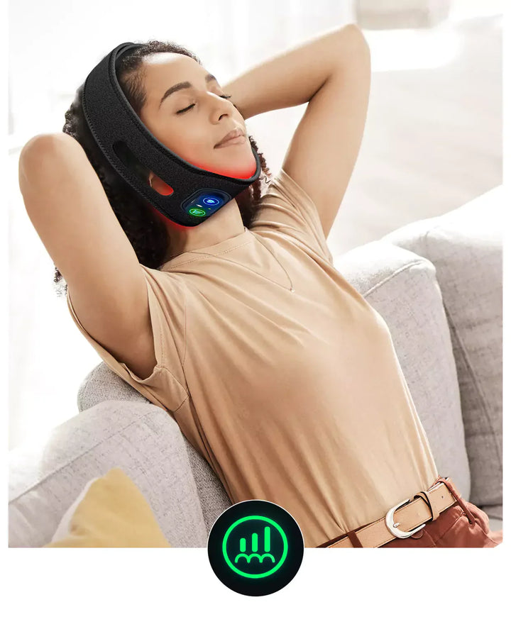 Chin Contour Red Light Therapy Belt for Reducing Double Chin