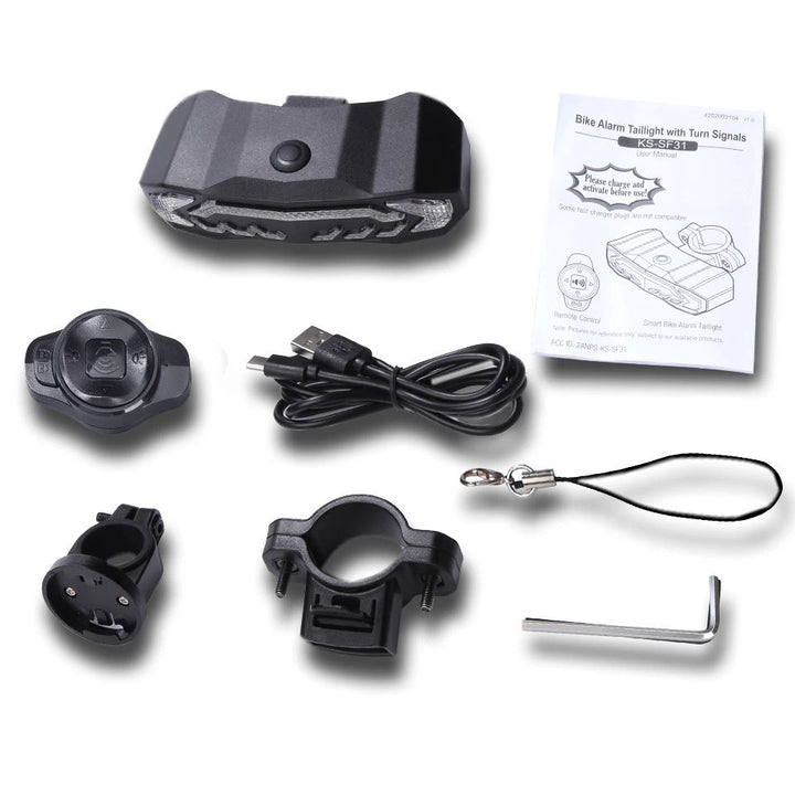 Smart Bicycle Rear Light with Alarm Function