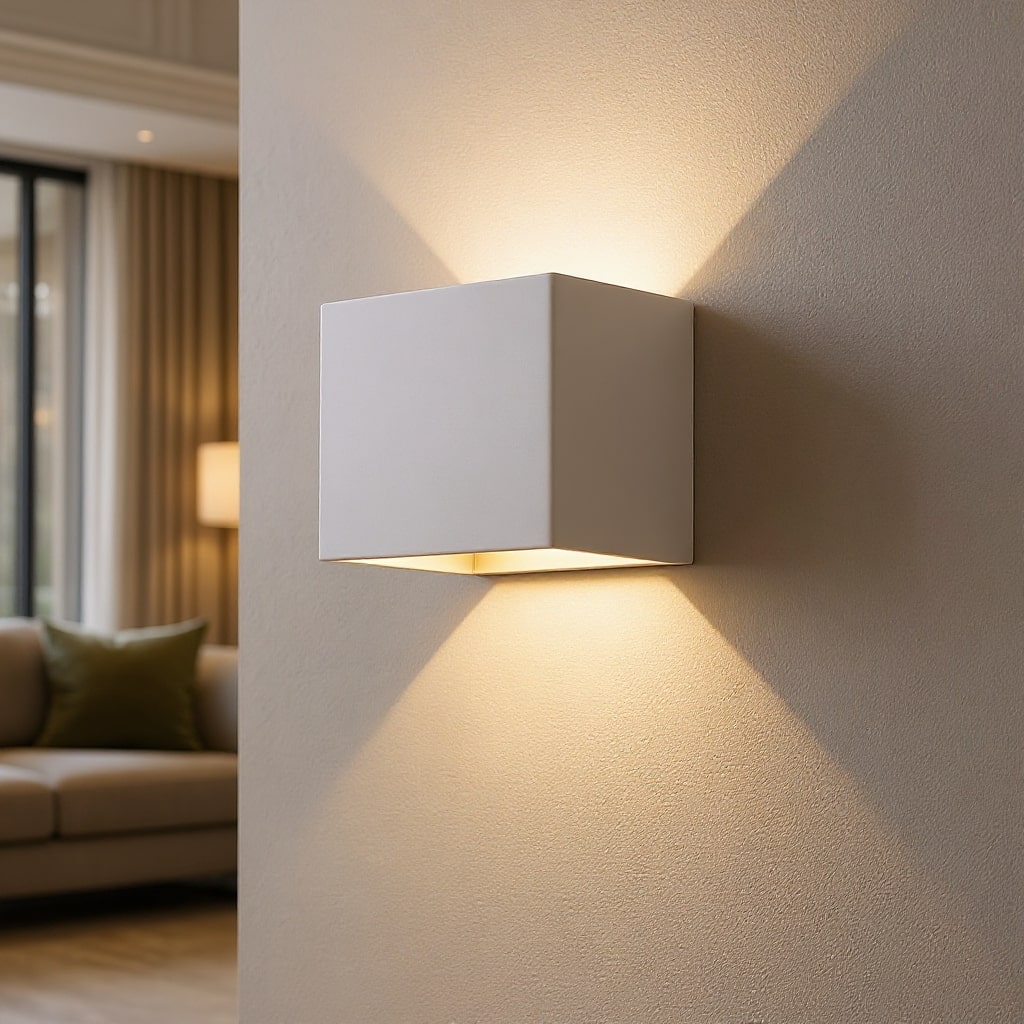 Wall Light for Indoor and Outdoor Use | LED Wall Lamp with Sensor in Black and White
