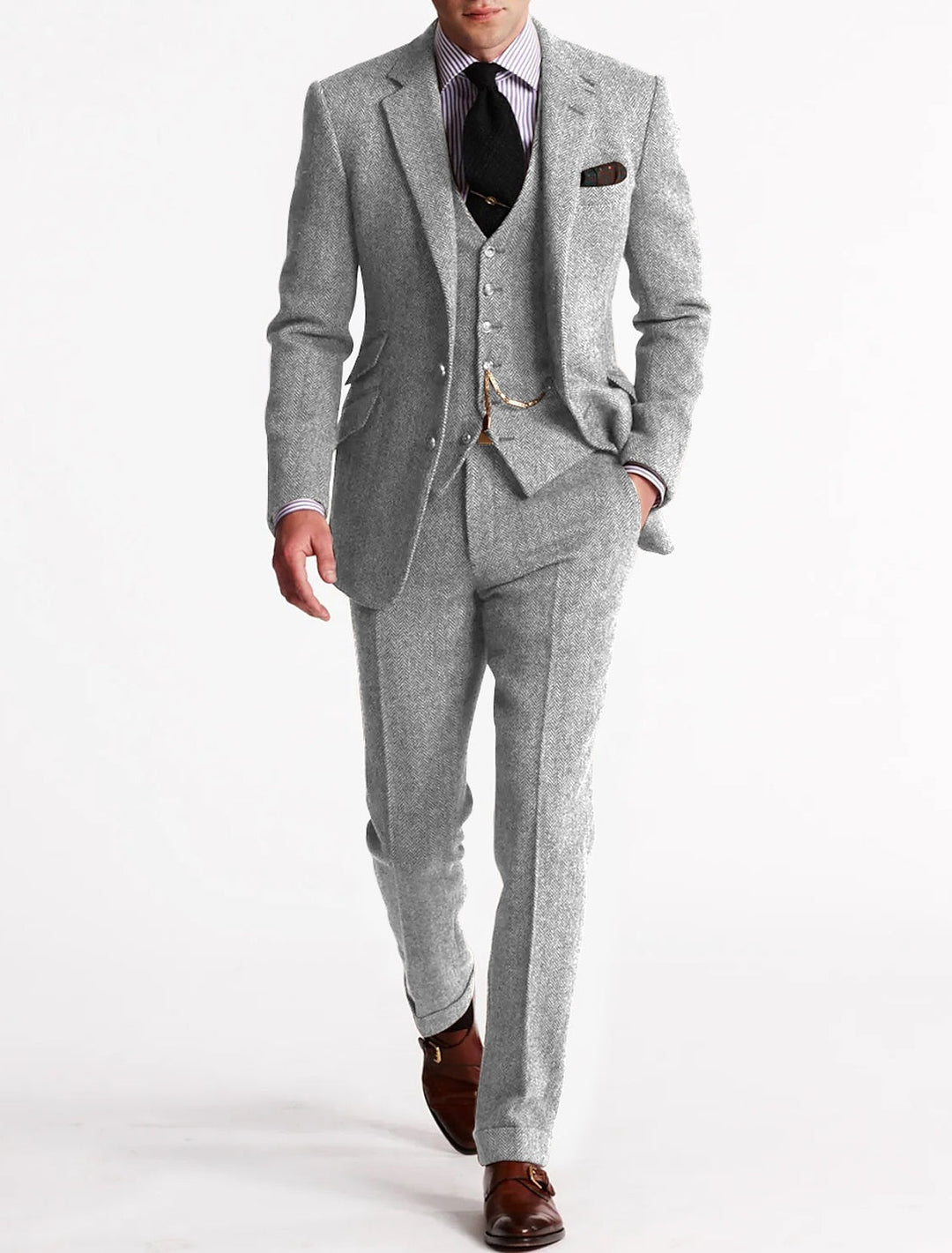 Men's Tweed Tuxedo Suit | Complete