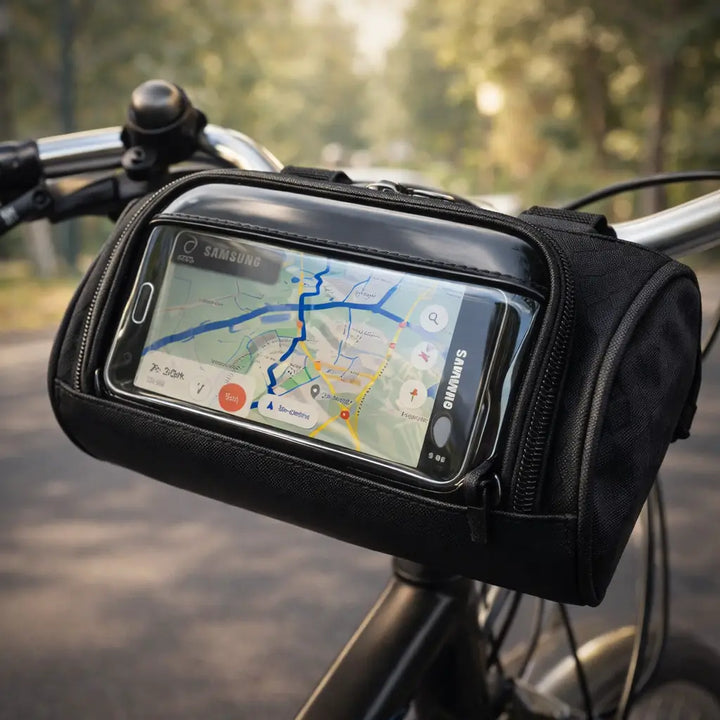 Waterproof Bicycle Handlebar Bag with Touchscreen